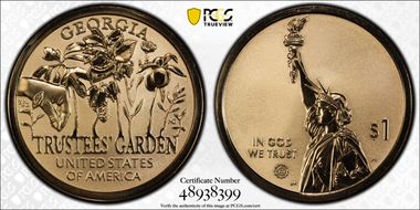 2019-S $1 American Innovation GA Rev PR Trustees' Garden PR69