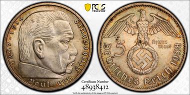 1938-A 5 Mk J-367 MS64
