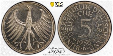 1956-D 5 Mk J-387 MS63