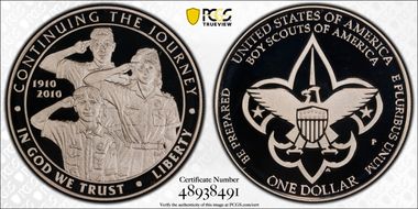 2010-P $1 Boy Scouts of America PR69DCAM