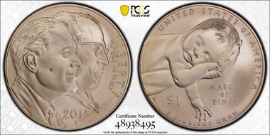 2015-P $1 March of Dimes MS69