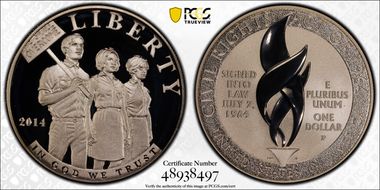 2014-P $1 Civil Rights Act of 1964 PR69DCAM