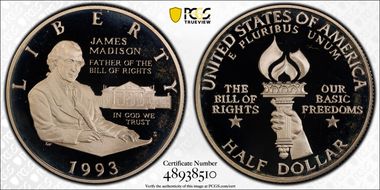 1993-S 50C Madison PR69DCAM