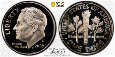 2009-S 10C Silver PR69DCAM