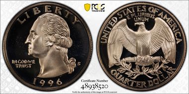 1996-S 25C PR68DCAM