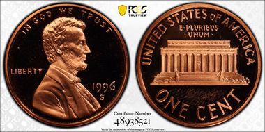1996-S 1C PR69DCAM