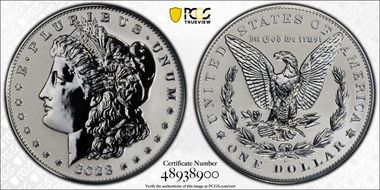 2023-S $1 Morgan Dollar Rev PR Two-Coin Reverse Proof Set PR68