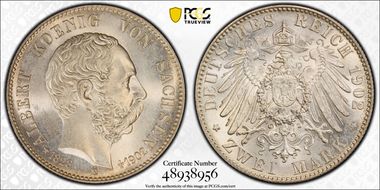 1902-E 2 Mk J-127 Albert's Death MS65