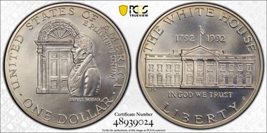 1992-D $1 White House MS69