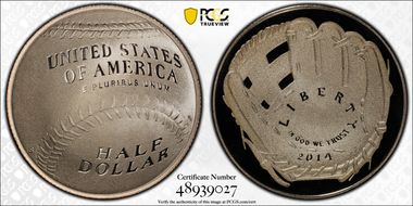 2014-S 50C Baseball Hall of Fame PR70DCAM