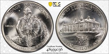 1982-D 50C Washington MS66