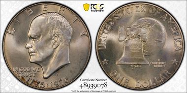 1976-S $1 Silver MS66