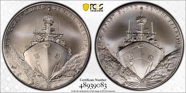 (2022-P) Medal U.S. Coast Guard 1oz Ag, Matte MS70