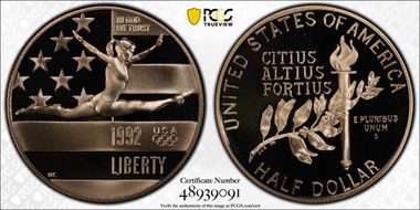 1992-S 50C Olympic PR69DCAM