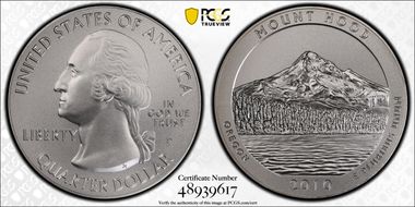 2010-P 25C Mount Hood NP 5 oz Silver SP70