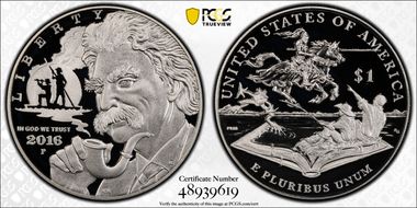 2016-P $1 Mark Twain PR69DCAM