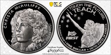 2021-P $1 Christa McAuliffe PR69DCAM