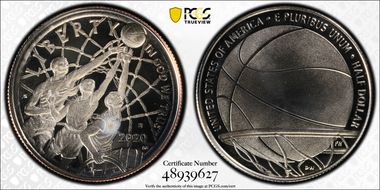 2020-S 50C Basketball Hall of Fame PR69DCAM