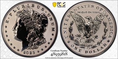 2023-S $1 Morgan Dollar Rev PR Two-Coin Reverse Proof Set PR69