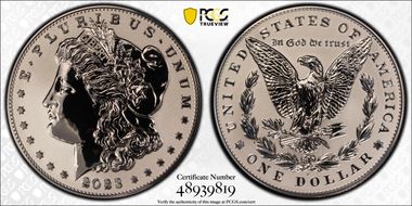 2023-S $1 Morgan Dollar Rev PR Two-Coin Reverse Proof Set PR69