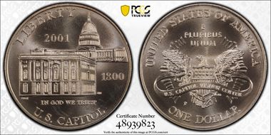 2001-P $1 Capitol Visitor MS69
