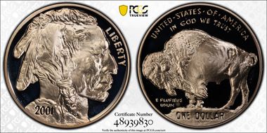 2001-P $1 Buffalo PR69DCAM