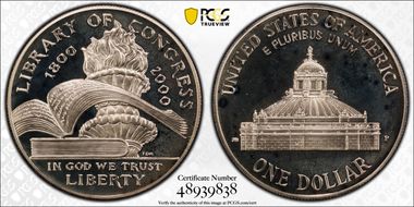 2000-P $1 Library PR69DCAM