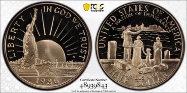1986-S 50C Statue Of Liberty PR69DCAM