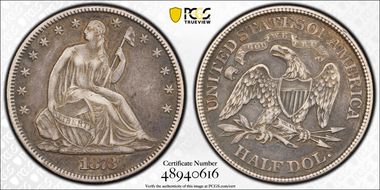 1873 50C No Arrows, Closed 3 XF40