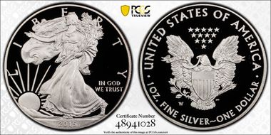 2015-W $1 Silver Eagle PR70DCAM