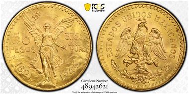 1946 50 Peso KM-481  Au MS64