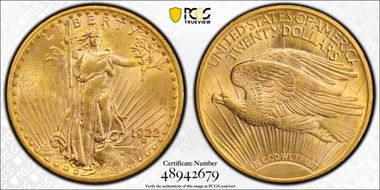 1922 $20 MS63