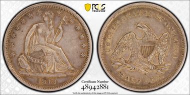 1840 50C Small Letters XF45