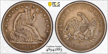 1841-O 50C VF30