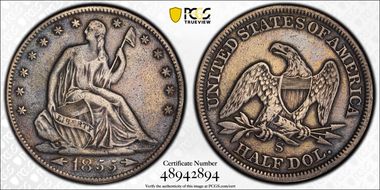 1855-S 50C Arrows N1