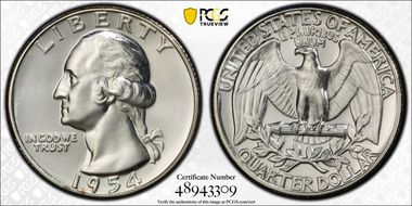 1954 25C PR67