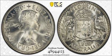 1962(m) Florin KM-60  Ag MS65