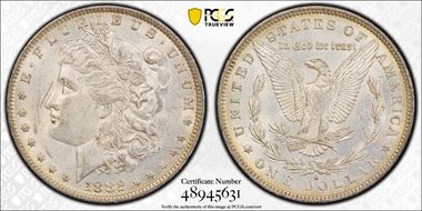 1882-O/S $1 VAM 4 AU53