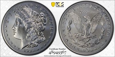 2021-O Privy $1 Morgan Dollar 100th Anniversary MS70