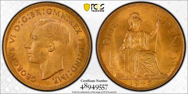 1945 1D S-4114 MS64RB