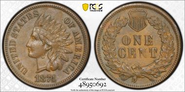 1874 1C AU53BN