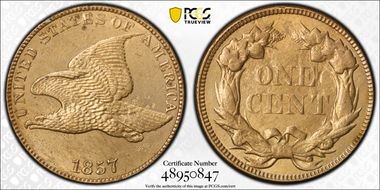1857 1C Flying Eagle N1
