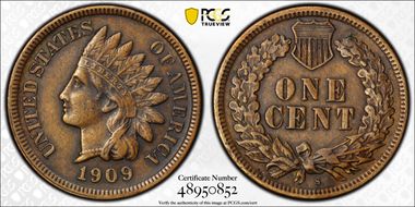 1909-S 1C Indian N1BN