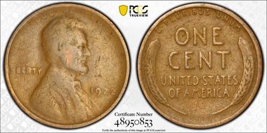 1922 No D 1C Strong Reverse VG10BN