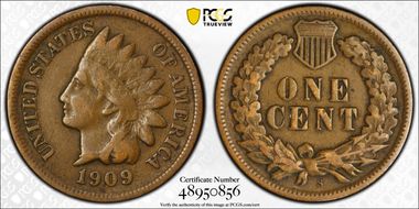 1909-S 1C Indian F15BN