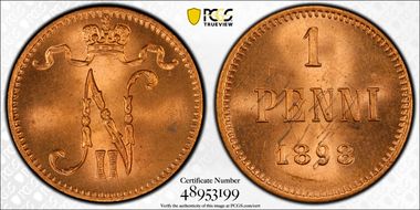 1898 Penni MS65RD