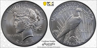 2023 $1 Peace Dollar MS70