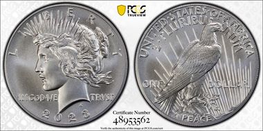 2023 $1 Peace Dollar MS70