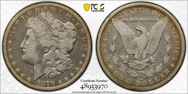1879-CC $1 VAM 3, Capped Die VG10