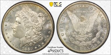 1880-CC $1 VAM 5, 8/High 7 MS63